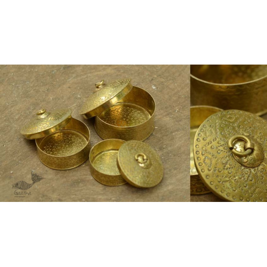 shop handmade brass dabro/ box - set of three